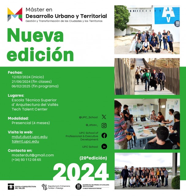 Máster en Desarrollo Urbano y Territorial: Gestión y Transformación de ...